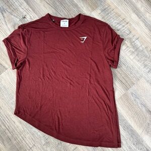 Gymshark Essential Tee Short Sleeve Burgundy Maroon Size XS